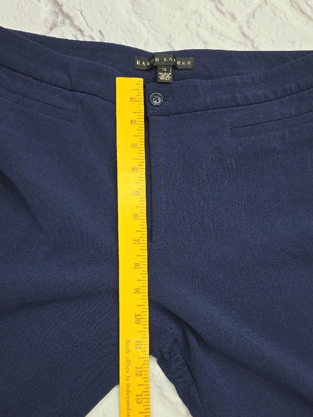 Ralph Lauren Black Label Dress Pants Sz 12(34x28) Blue Straight Wool Blend - Picture 8 of 12